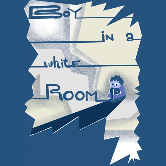 Boy in a white room