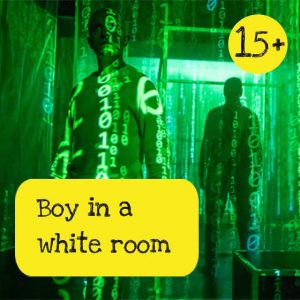 Boy in a white room